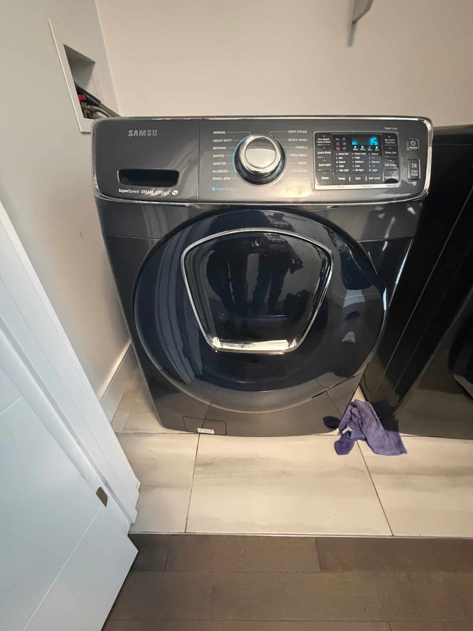 Front-load washer vibration issue repaired in Halifax & Surrounding Areas.